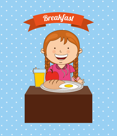 delicious breakfast design, vector illustration eps10 graphicのイラスト素材