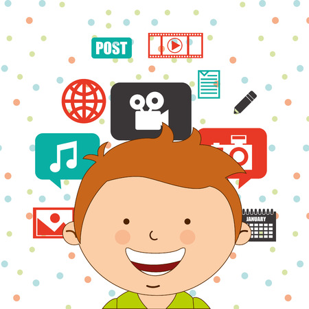 technological kids design, vector illustration eps10 graphicのイラスト素材