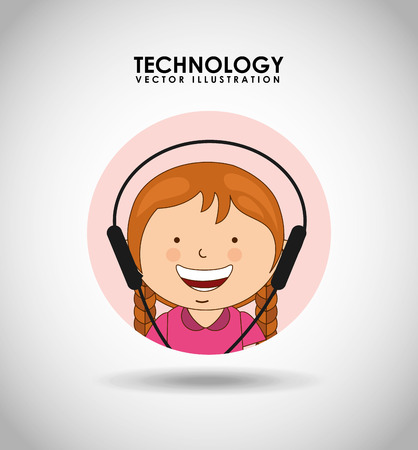 technological kids design, vector illustration eps10 graphicのイラスト素材