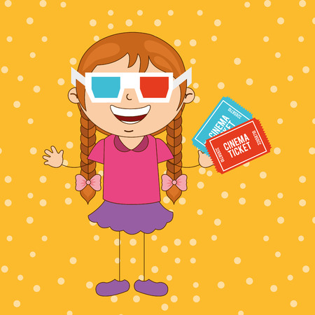 kids moviegoers design, vector illustration eps10 graphicのイラスト素材