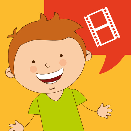 kids moviegoers design, vector illustration eps10 graphicのイラスト素材