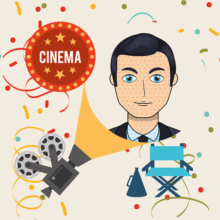 filmed entertainment design, vector illustration eps10 graphicのイラスト素材