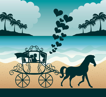 marriage vacations design, vector illustration eps10 graphicのイラスト素材