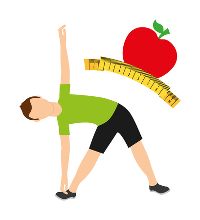 healthy lifestyle design, vector illustration eps10 graphicのイラスト素材