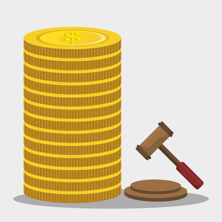 Money and savings design over white background, vector illustrationのイラスト素材