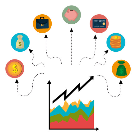 Digital marketing and business icons, vector illustration graphicのイラスト素材