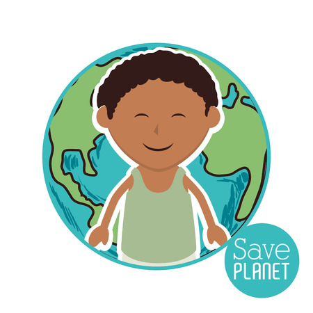 Go green and ecology design, vector illustration graphicのイラスト素材