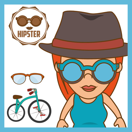 Hipster fashion  lifestyle design, vector illustration graphicのイラスト素材