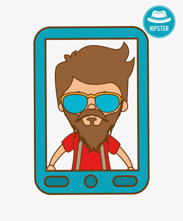 Hipster fashion  lifestyle design, vector illustration graphicのイラスト素材