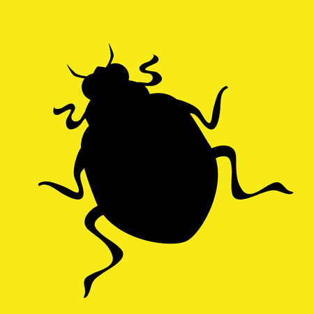 Security and surveillance system over yellow background, vector graphic.のイラスト素材