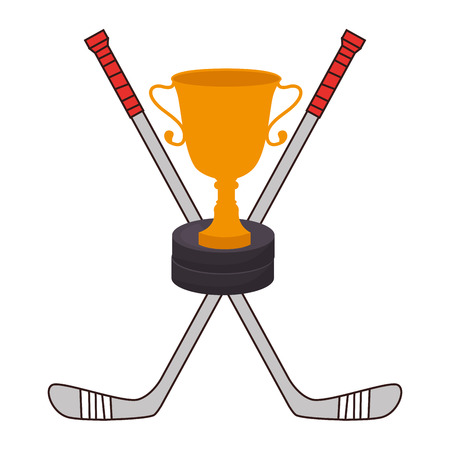 Sport hockey equipment  design over white background, vector graphic.のイラスト素材