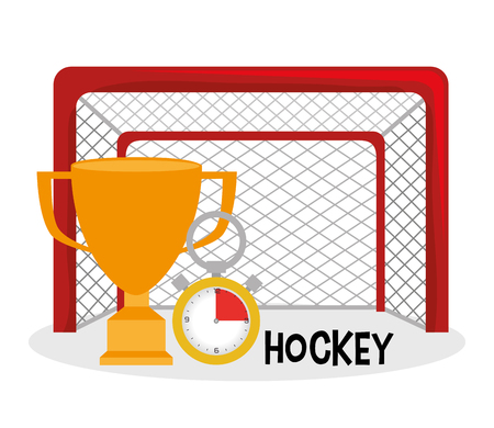 Hockey Sport design over white background, vector illustrationのイラスト素材