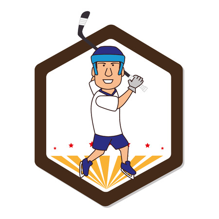 Hockey Sport design over white background, vector illustrationのイラスト素材