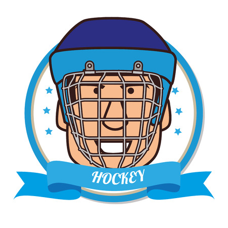 Hockey Sport design over white background, vector illustrationのイラスト素材