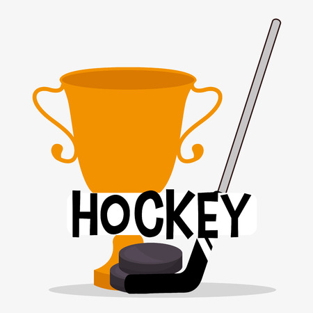Hockey Sport design over white background, vector illustrationのイラスト素材