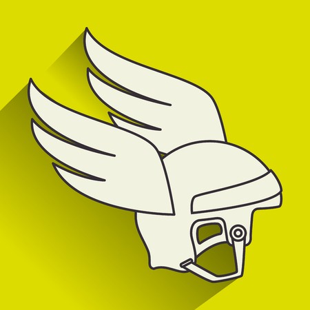 Sport hockey equipment  design over yellow background, vector graphic.のイラスト素材