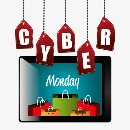 Cyber monday shopping season, vector illustration eps10.のイラスト素材