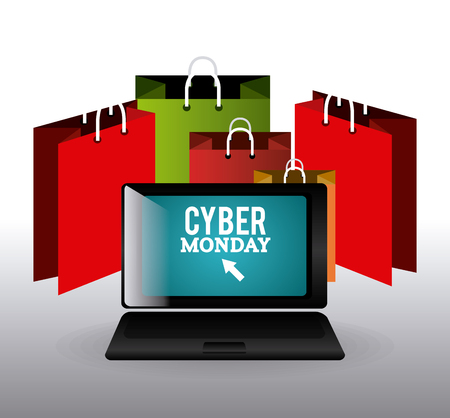 Cyber monday shopping season, vector illustration eps10.のイラスト素材
