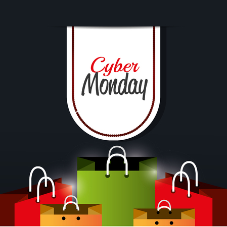 Cyber monday shopping season, vector illustration eps10.のイラスト素材