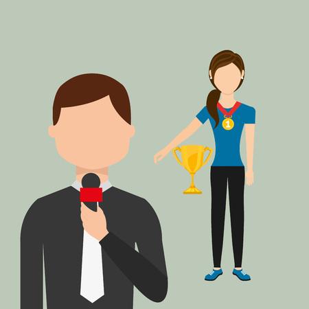 sports news design, vector illustration eps10 graphicのイラスト素材