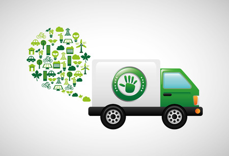 recycling transport design, vector illustration eps10 graphicのイラスト素材