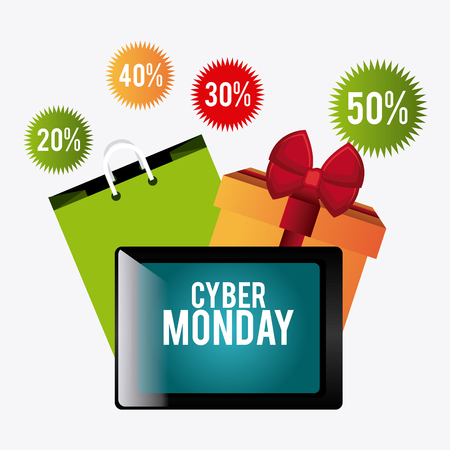 Cyber monday shopping season, vector illustration eps10.のイラスト素材