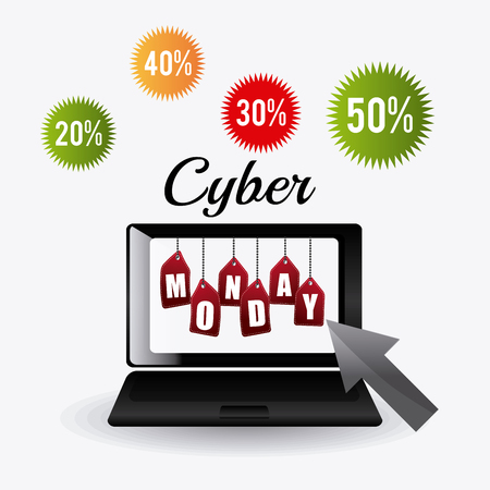 Cyber monday shopping season, vector illustration eps10.のイラスト素材