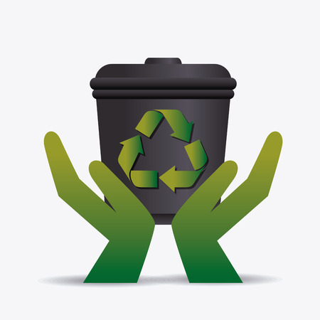 Green energy ecology design over white background, vector illustration.のイラスト素材