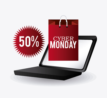 Cyber monday shopping season design, vector illustration eps 10のイラスト素材