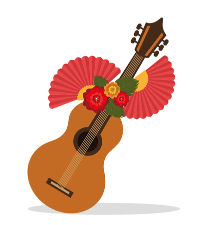 Flamenco culture icons design, vector illustration graphicのイラスト素材