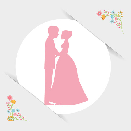 wedding frame design, vector illustration eps10 graphicのイラスト素材