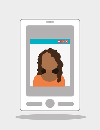 Mobile smartphone technology design, vector graphic design.のイラスト素材