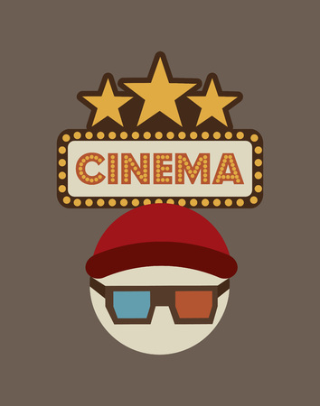 retro cinema design, vector illustration eps10 graphicのイラスト素材