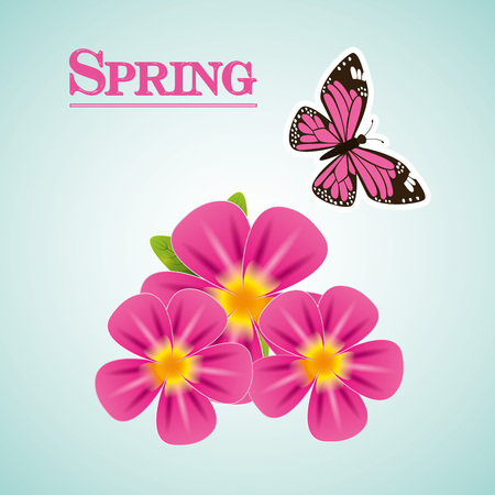 welcome spring design, vector illustration eps10 graphicのイラスト素材