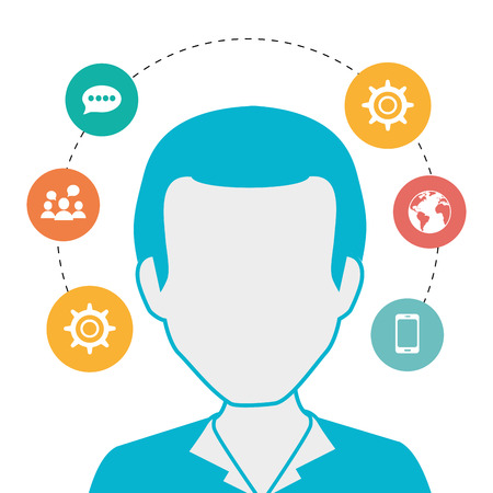 Social media and ecommerce design, vector graphic.のイラスト素材