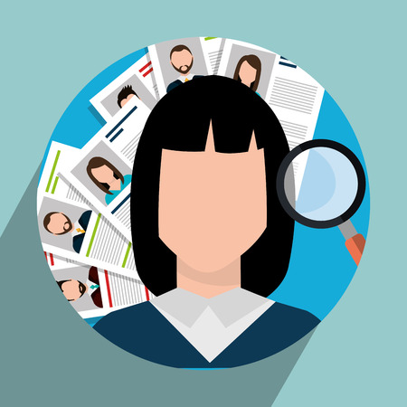 Find person and job interview graphic design, vector illustrationの写真素材