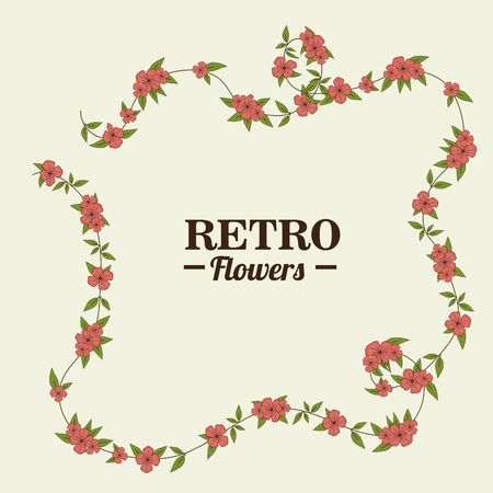 Flowers and floral colorful design, vector illustrationのイラスト素材