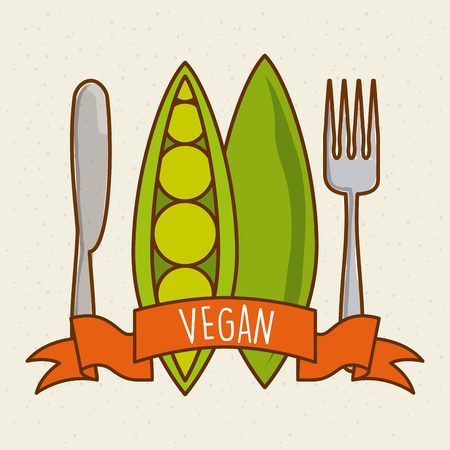 vegan food design, vector illustration graphicのイラスト素材