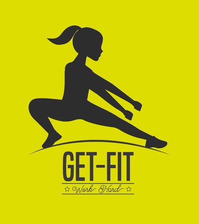 fitness center design, vector illustration graphicのイラスト素材