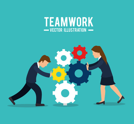 Business teamwork and leadership graphic design, vector illustration.のイラスト素材