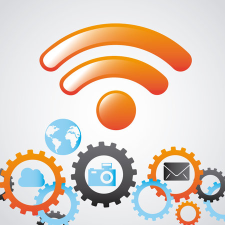 communication technology design, vector illustration eps10 graphicのイラスト素材