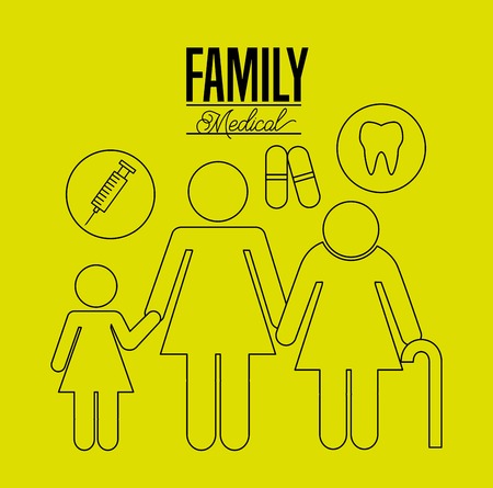 family medical design, vector illustration graphicのイラスト素材