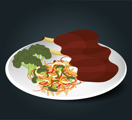 Food and gastronomy graphic design, vector illustration.のイラスト素材