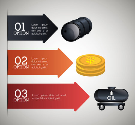 Oil prices infographic design, vector illustration eps10.のイラスト素材