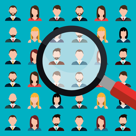 Find person for job opportunity, vector illustration designのイラスト素材