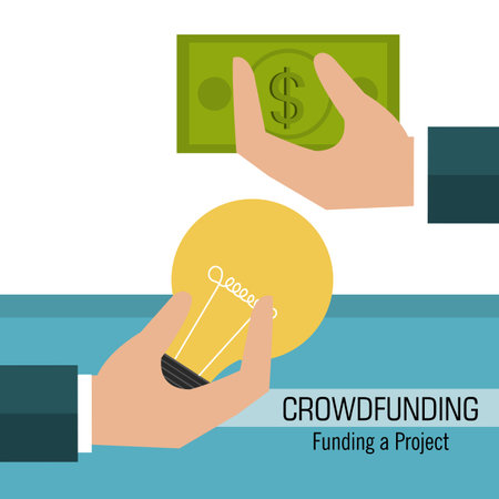 Crowdfunding  icon design, vector illustration graphic eps10.のイラスト素材