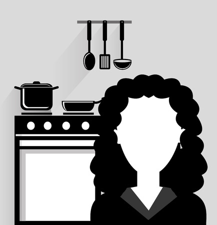 Kitchen utensils and equipment icon design, vector illustration graphic.のイラスト素材