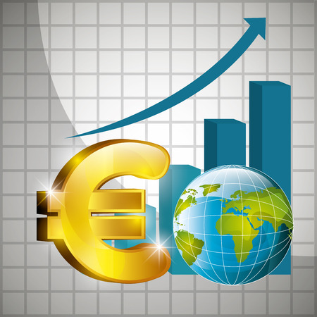 Global economy,business and money graphic design, vector illustration.のイラスト素材