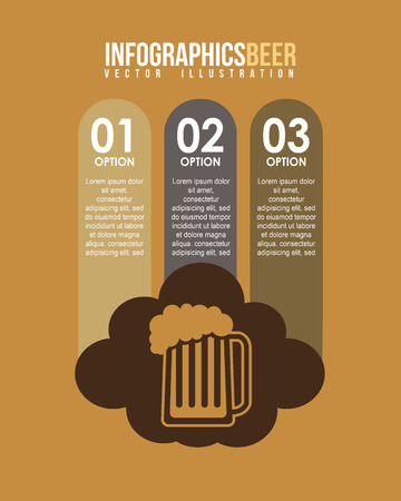 infographics beer design, vector illustration eps10 graphicのイラスト素材