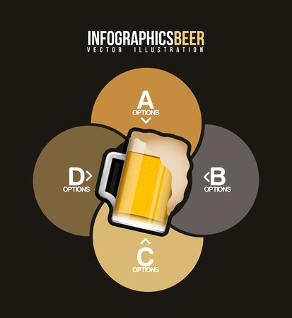 infographics beer design, vector illustration eps10 graphicのイラスト素材